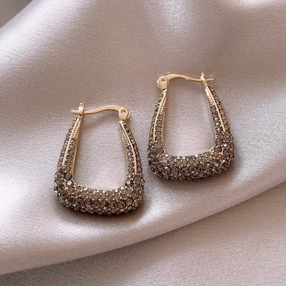 GOLICC Geometric U-shaped Full Drill Earrings - Picture 8 of 12